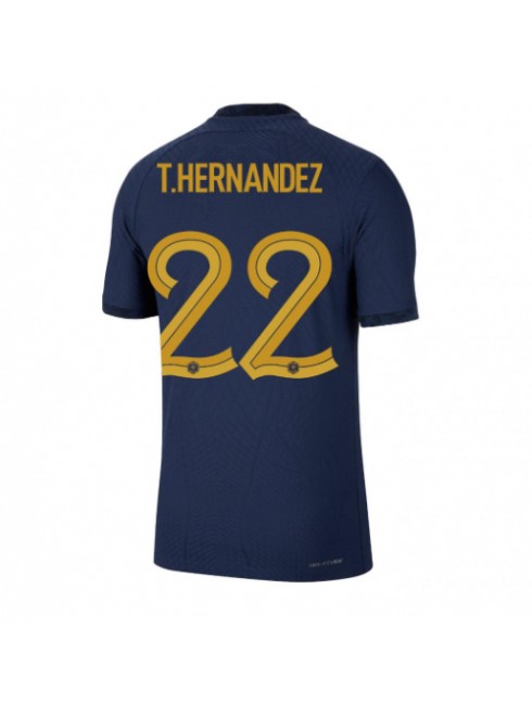 Moški Nogometna dresi replika Francija Theo Hernandez #22 Domači SP 2022 Kratek rokav